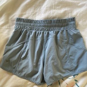 Lulu lemon light blue running shorts size 8